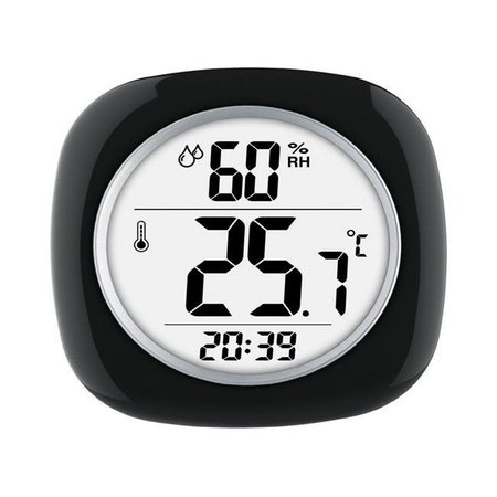 TAYLOR Taylor 6669386 Hygrometer; Temperature & Time Plastic Digital Thermometer; Black 6669386